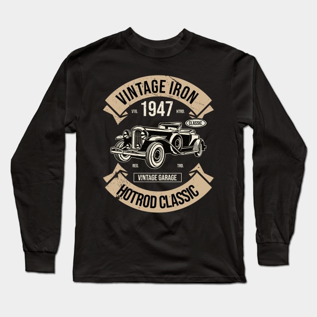 Vintage Car Long Sleeve T-Shirt by LineXpressions